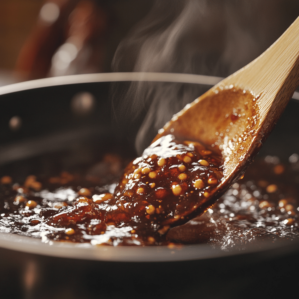 Asian Barbecue Sauce: Bold, Sweet, and Irresistibly Sticky 9 Asian barbecue sauce simmering in saucepan
