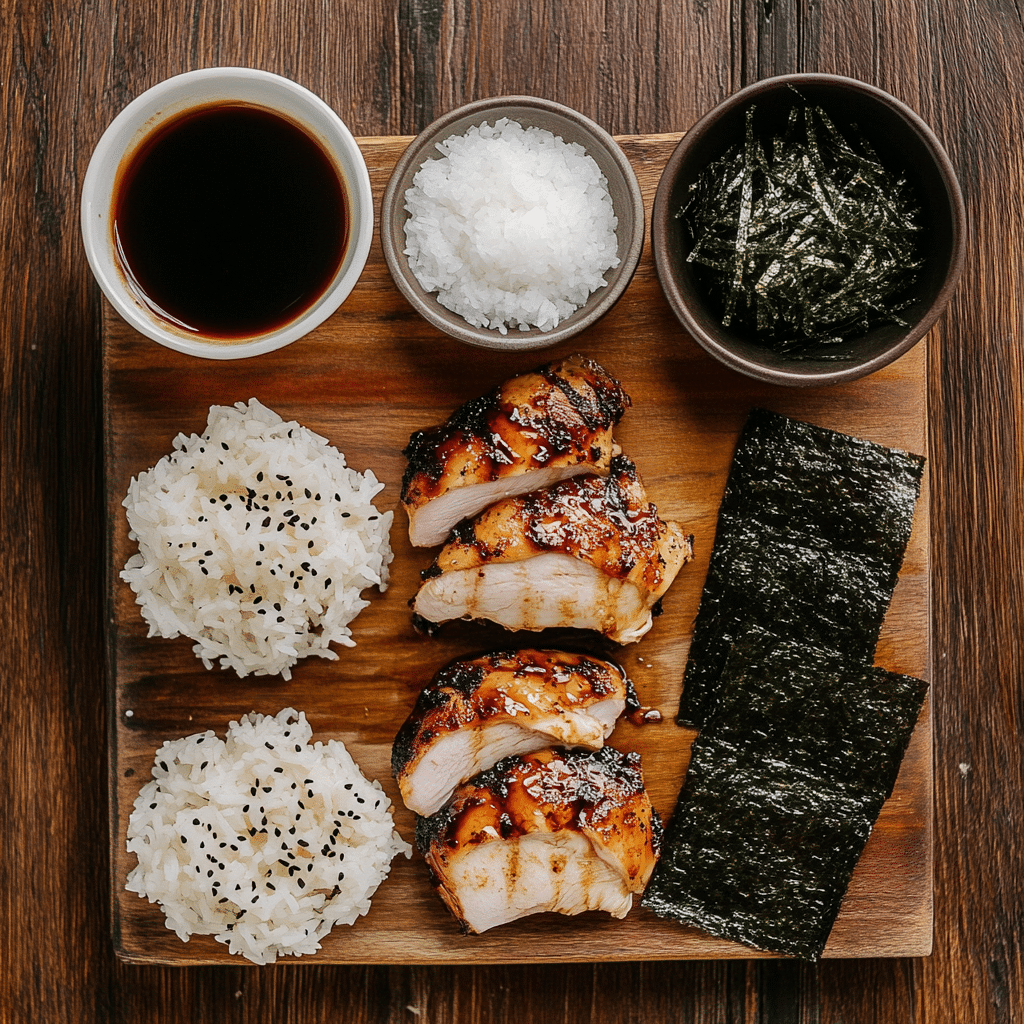 BBQ Chicken Musubi Recipe – Irresistibly Sweet, Savory & Grilled 7 bbq chicken musubi ingredients