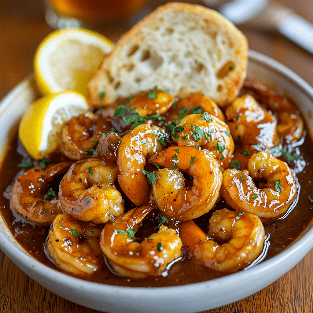 Louisiana BBQ Shrimp Sauce Mix Recipe: Authentic Cajun Flavor 10 Finished Louisiana BBQ shrimp dish with sauce