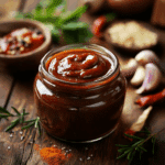 Gluten Free Barbecue Sauce Recipe (Easy Homemade & Delicious) 7 Gluten free barbecue sauce in glass jar