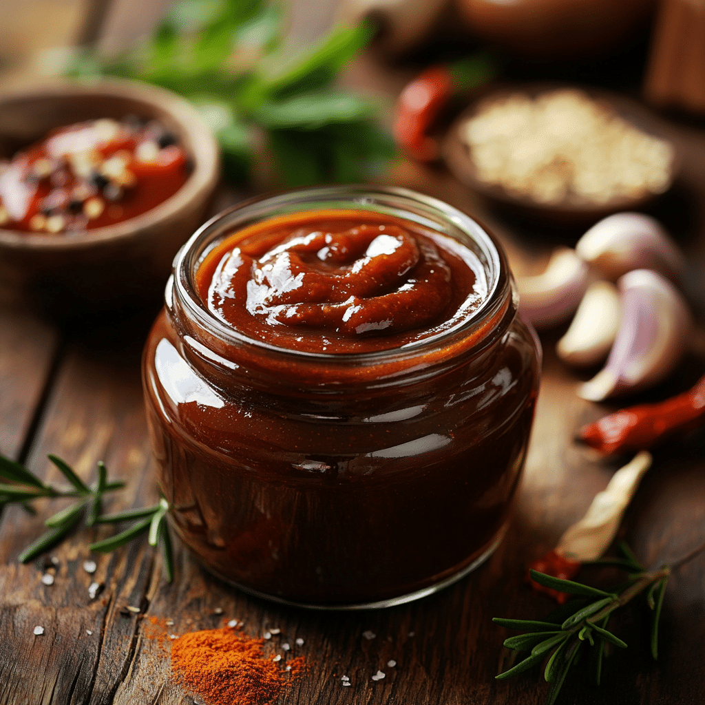 Gluten Free Barbecue Sauce Recipe (Easy Homemade & Delicious) 6 Gluten free barbecue sauce in glass jar