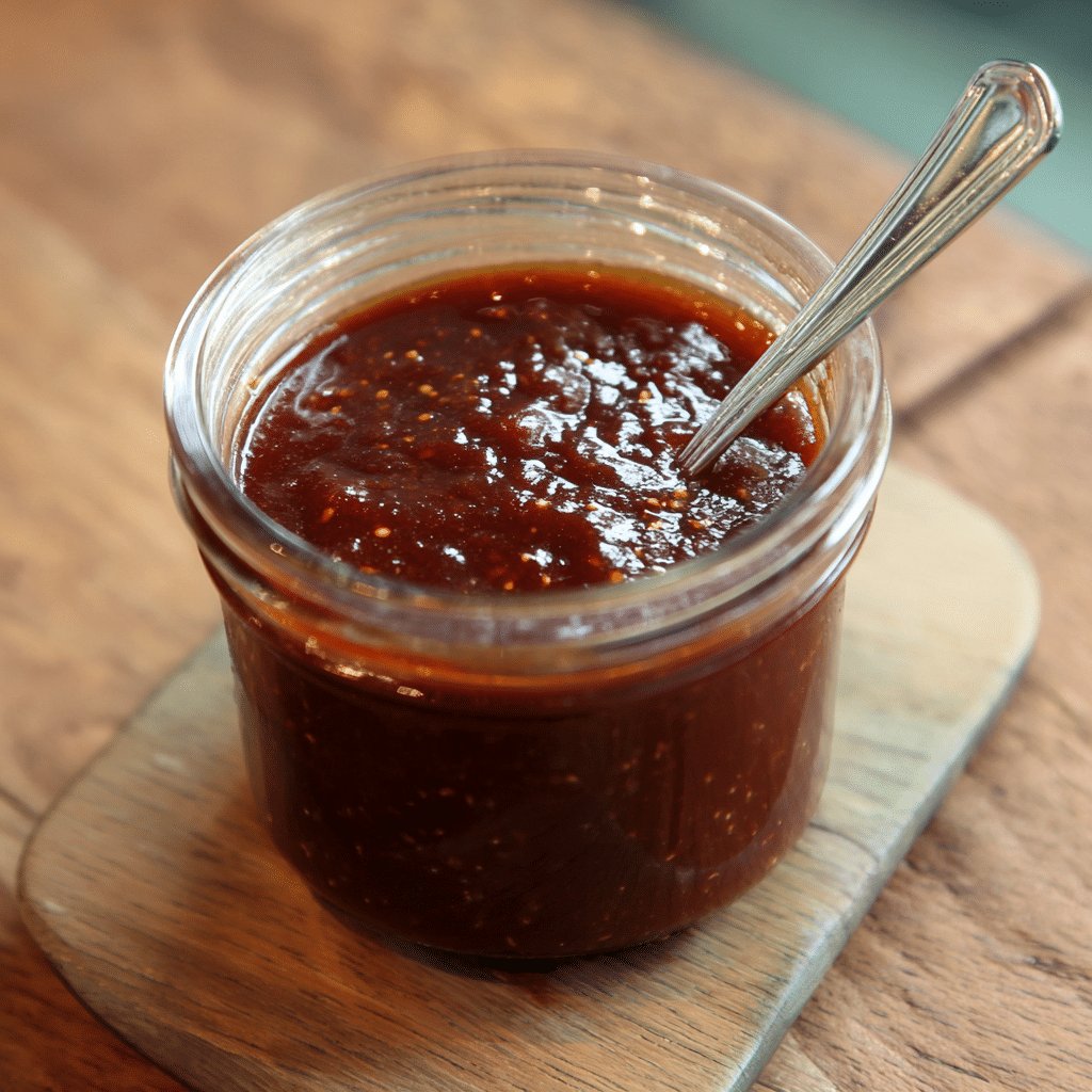 Low Calorie Barbecue Sauce: Guilt-Free Flavor in Every Bite 6 Homemade low calorie barbecue sauce in a mason jar