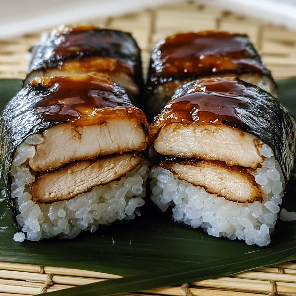 BBQ Chicken Musubi Recipe – Irresistibly Sweet, Savory & Grilled 8 serving bbq chicken musubi