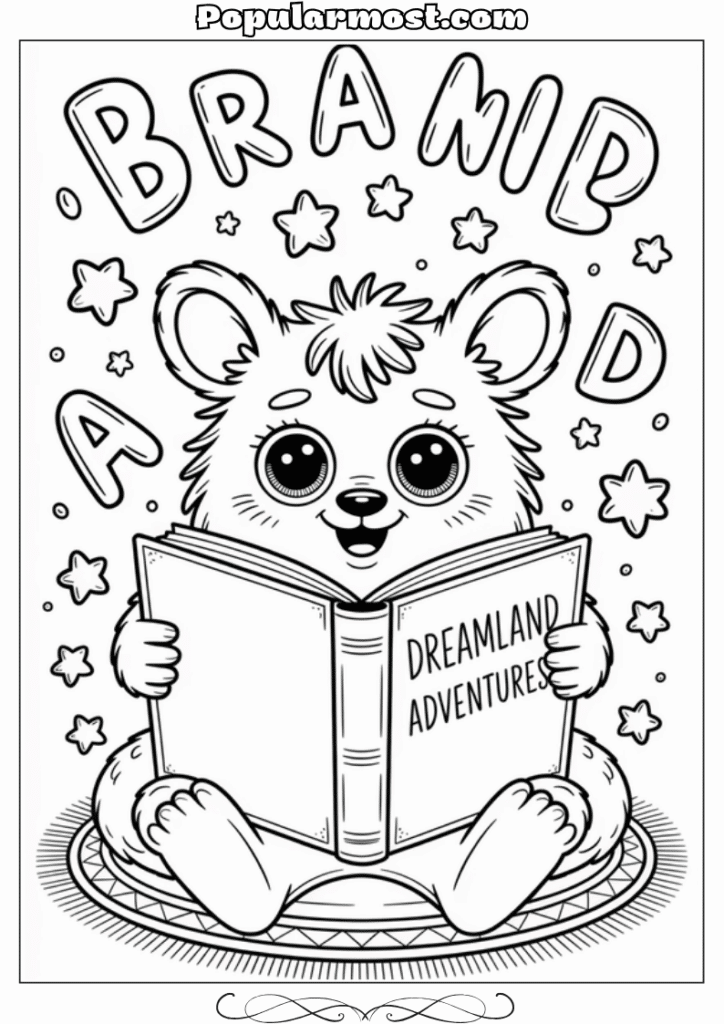 Little Fuzzy Coloring Pages 1-Little-Fuzzy-Reading-Adventure-Coloring-Page