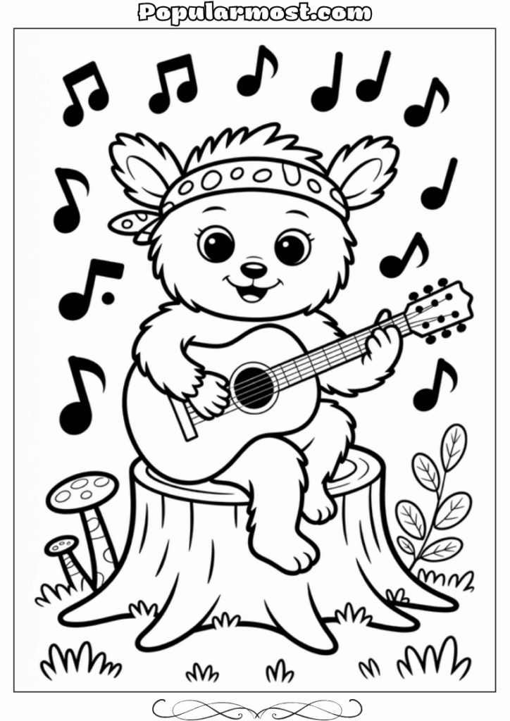 Little Fuzzy Coloring Pages 12-Little-Fuzzy-Music-Maker-Coloring-Page