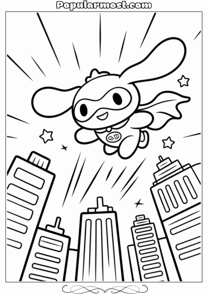  Cinnamoroll Coloring Pages 13-Superhero-Cinnamoroll-Cinnamoroll-Coloring-Pages-Action-Hero