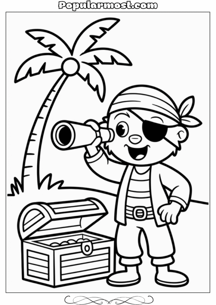 Little Fuzzy Coloring Pages 14-Little-Fuzzy-Treasure-Hunter-Coloring-Page