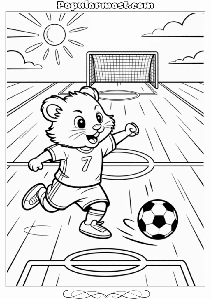 Little Fuzzy Coloring Pages 17-Little-Fuzzy-Soccer-Star-Coloring-Page