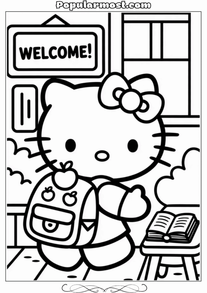 hello kitty coloring pages 18-Hello-Kitty-Coloring-Pages-–-Hello-Kitty-with-a-backpack-ready-for-school