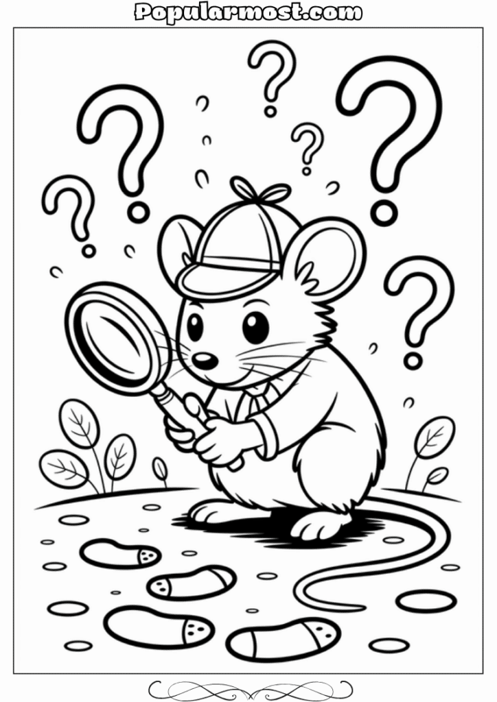 Little Fuzzy Coloring Pages 19-Little-Fuzzy-Mystery-Solver-Coloring-Page
