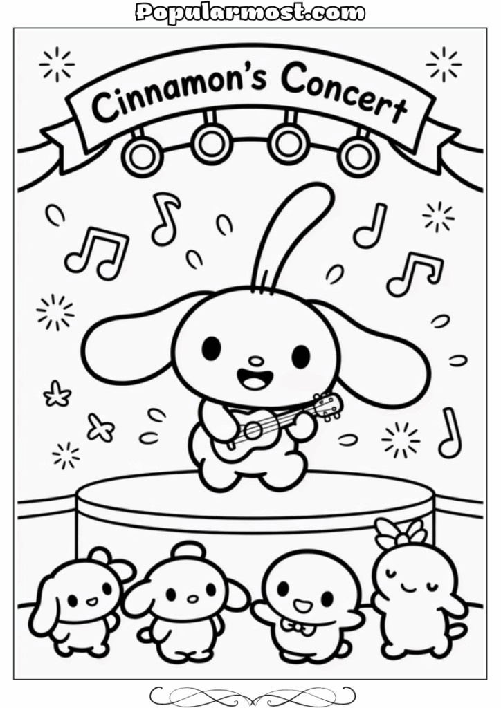  Cinnamoroll Coloring Pages 19-Musician-Cinnamoroll-Cinnamoroll-Coloring-Pages-Music-Performance