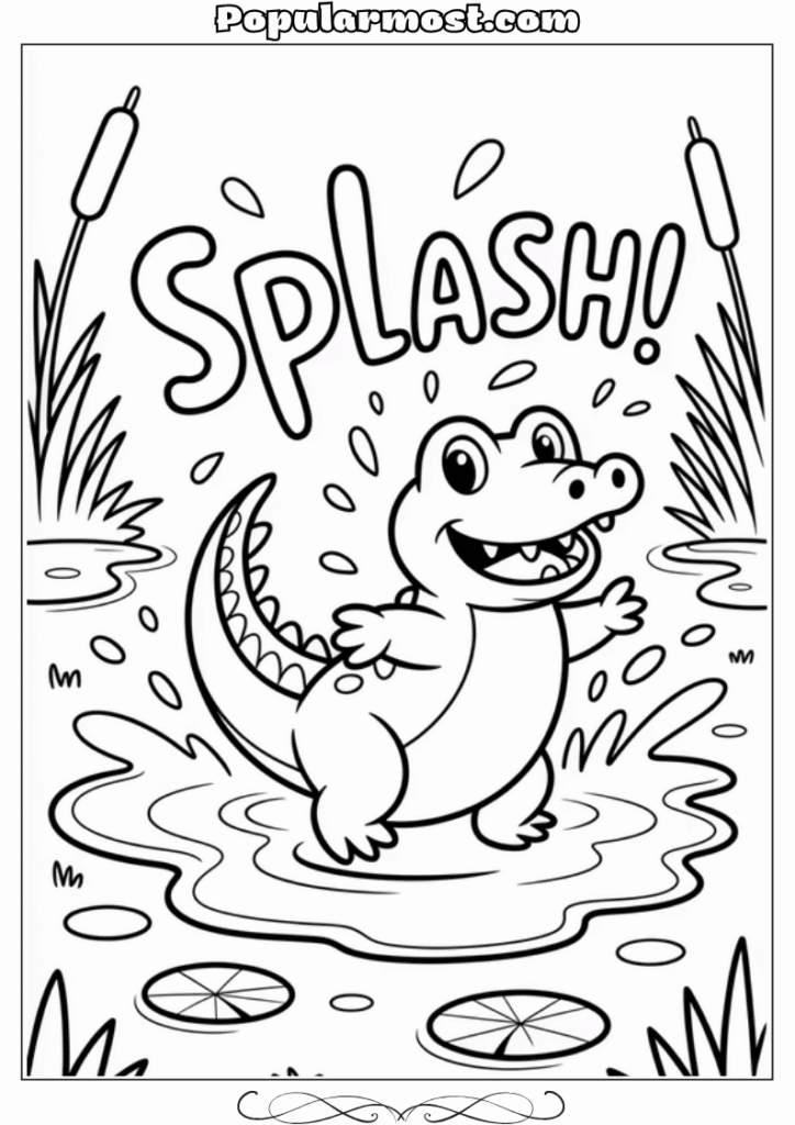 pokemon coloring pages 20-Pokemon-Coloring-Pages-Totodile-splashing-in-a-puddle