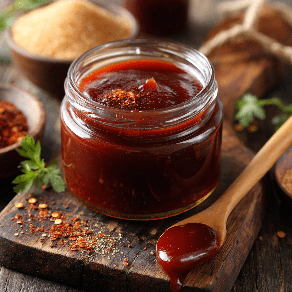 3 Ingredient BBQ Sauce That’s Sweet, Tangy, and Unbelievably Simple 6 3 ingredient BBQ sauce in a jar