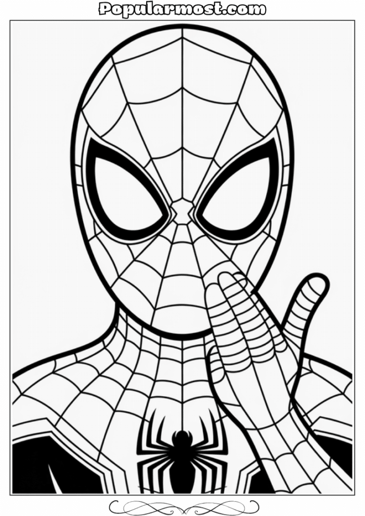 spiderman coloring pages 38-Spiderman-Coloring-Pages-Spider-Man-hiding-a-secret-identity-behind-a-mask