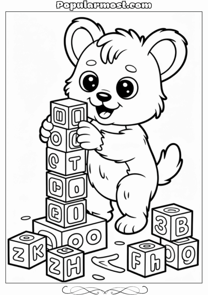 Little Fuzzy Coloring Pages 5-Little-Fuzzy-Builder-Coloring-Page