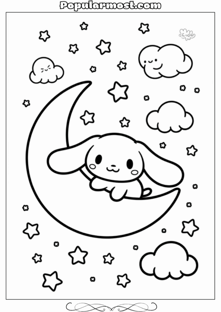  Cinnamoroll Coloring Pages 5-Sleepy-Cinnamoroll-Moon-Cinnamoroll-Coloring-Pages-Bedtime
