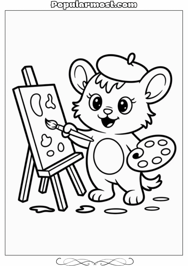 Little Fuzzy Coloring Pages 7-Little-Fuzzy-Artist-Coloring-Page