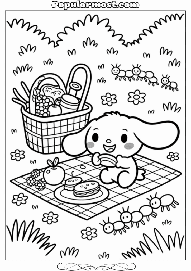  Cinnamoroll Coloring Pages 9-Cinnamoroll-Picnic-Time-Cinnamoroll-Coloring-Pages-Outdoor-Fun