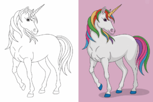 Home 2 Unicorn colloring pages